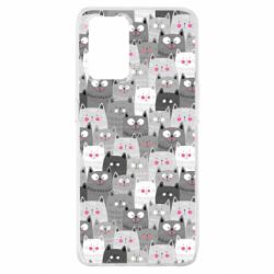 Чохол для Oppo A74 4G Gray cats pattern - PrintSalon
