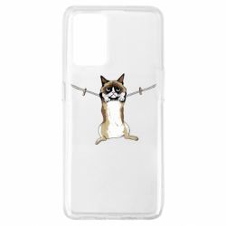 Чехол для Oppo A74 4G Grumpy Cat On The Rope - PrintSalon