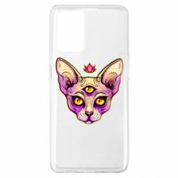 Чехол для Oppo A74 4G Котик сфинкс розовый - PrintSalon