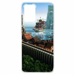 Чехол для Oppo A74 4G Minecraft beautiful town - PrintSalon