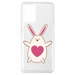 Чехол для Oppo A74 4G Rabbit with a pink heart - PrintSalon