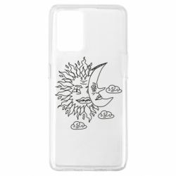 Чехол для Oppo A74 4G Sun and Moon faces - PrintSalon