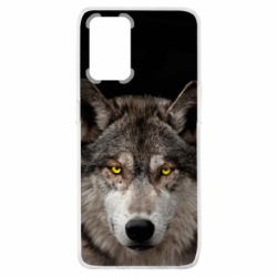 Чохол для Oppo A74 4G Wolf with yellow eyes - PrintSalon
