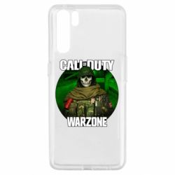 Чехол для Oppo A91/Reno3 Call of duty Warzone ghost green background - PrintSalon