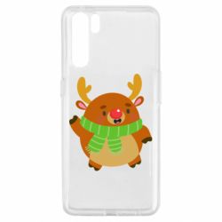 Чехол для Oppo A91/Reno3 Deer in a scarf - PrintSalon