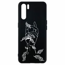 Чехол для Oppo A91/Reno3 Hand with leafs - PrintSalon