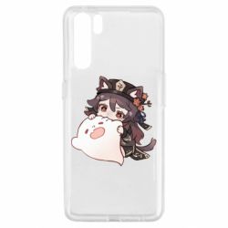 Чехол для Oppo A91/Reno3 Hu Tao cat - PrintSalon