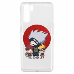 Чехол для Oppo A91/Reno3 Какаши, Наруто и Гаара-PrintSalon Чехол для Oppo A91/Reno3 Какаши, Наруто и Гаара