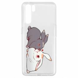 Чехол для Oppo A91/Reno3 Кролики Вэй и Лань - PrintSalon