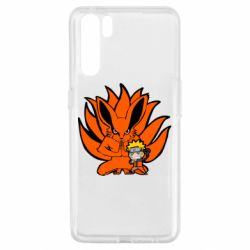 Чехол для Oppo A91/Reno3 Kurama And Naruto - PrintSalon