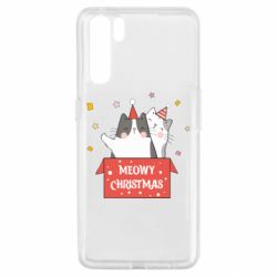 Чехол для Oppo A91/Reno3 Meowy Christmas ( present box ) - PrintSalon