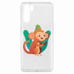 Чехол для Oppo A91/Reno3 Monkey. Fuck You - PrintSalon