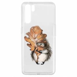 Чехол для Oppo A91/Reno3 Осенний ежик - PrintSalon