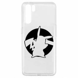 Чехол для Oppo A91/Reno3 Pikachu silhouette - PrintSalon