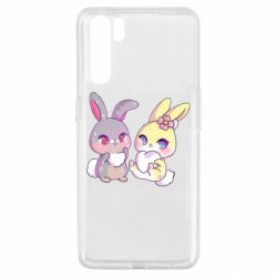 Чехол для Oppo A91/Reno3 Rabbits In Love - PrintSalon