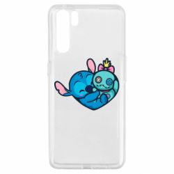 Чехол для Oppo A91/Reno3 Стич с куклой - PrintSalon