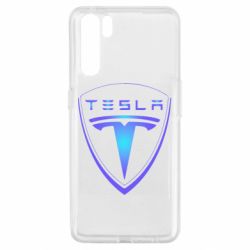 Чехол для Oppo A91/Reno3 Tesla logo gradient - PrintSalon