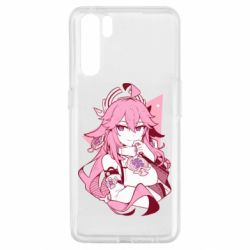 Чехол для Oppo A91/Reno3 Yae Miko portrait - PrintSalon