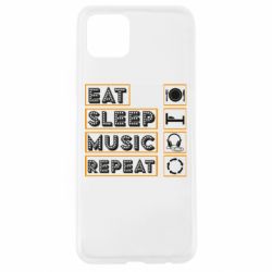 Чехол для Oppo A92s Eat sleep dj repeat. - PrintSalon
