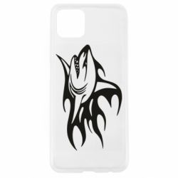 Чехол для Oppo A92s Flaming shark - PrintSalon