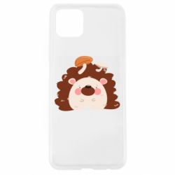 Чехол для Oppo A92s Hedgehog with mushrooms - PrintSalon