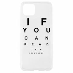 Чехол для Oppo A92s If you can read this send nudes - PrintSalon