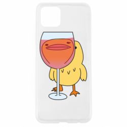 Чехол для Oppo A92s Качка і келих вина - PrintSalon