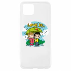 Чехол для Oppo A92s Love is ... in the rain - PrintSalon