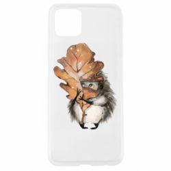 Чехол для Oppo A92s Осенний ежик