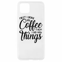 Чехол для Oppo A92s Сначала кофе потом дела - PrintSalon