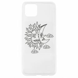 Чехол для Oppo A92s Sun and Moon faces - PrintSalon