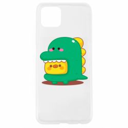 Чехол для Oppo A92s Уточка в костюме динозавра - PrintSalon