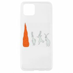 Чехол для Oppo A92s Зайцы возле морковки - PrintSalon