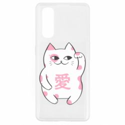 Чехол для Oppo Find X2 Cat and hieroglyphs - PrintSalon