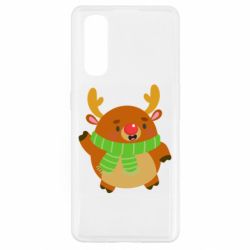 Чехол для Oppo Find X2 Deer in a scarf - PrintSalon