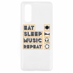 Чехол для Oppo Find X2 Eat sleep dj repeat. - PrintSalon