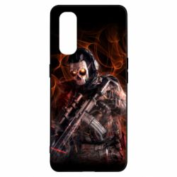 Чехол для Oppo Find X2 Ghost On Fire - PrintSalon