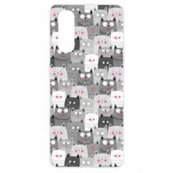 Чохол для Oppo Find X2Gray cats pattern - PrintSalon