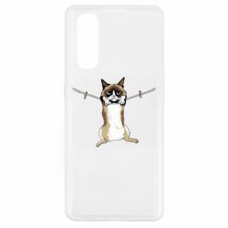 Чехол для Oppo Find X2 Grumpy Cat On The Rope - PrintSalon