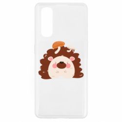 Чехол для Oppo Find X2 Hedgehog with mushrooms - PrintSalon