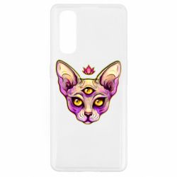 Чехол для Oppo Find X2 Котик сфинкс розовый - PrintSalon
