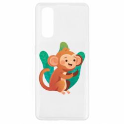 Чехол для Oppo Find X2 Monkey. Fuck You - PrintSalon