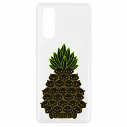 Чехол для Oppo Find X2 Pineapple cat - PrintSalon