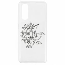 Чехол для Oppo Find X2 Sun and Moon faces - PrintSalon