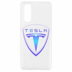 Чехол для Oppo Find X2 Tesla logo gradient - PrintSalon