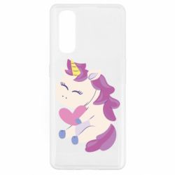 Чехол для Oppo Find X2 Unicorn with love - PrintSalon