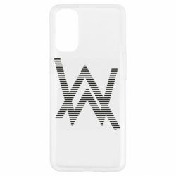Чехол для Oppo Reno 4 Alan Walker logo stripes - PrintSalon