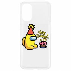 Чохол для Oppo Reno 4Among Us Happy Birthday - PrintSalon