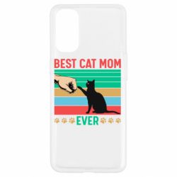 Чехол для Oppo Reno 4 Best cat mom ever - PrintSalon