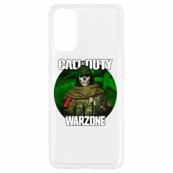 Чехол для Oppo Reno 4 Call of duty Warzone ghost green background - PrintSalon